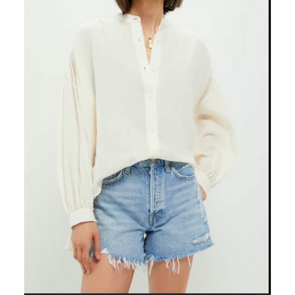 Tuckernuck Ivory Juliette Button Down Size - L
